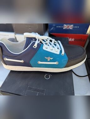 Creative Recreation Leather Lucky Luciano Brown, Teal, Navy, Mens 10, New In Box